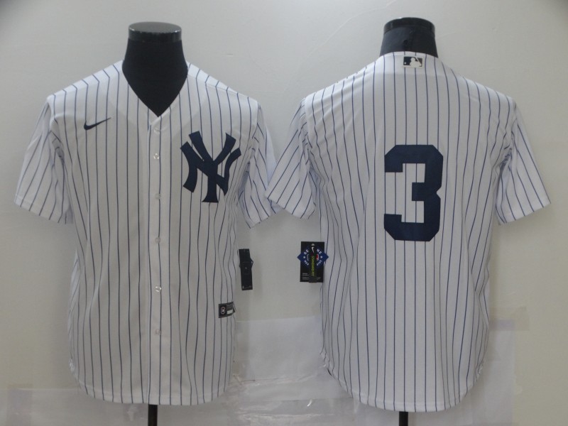 Men New York Yankees #3 No name White Game Nike MLB Jerseys->new york yankees->MLB Jersey
